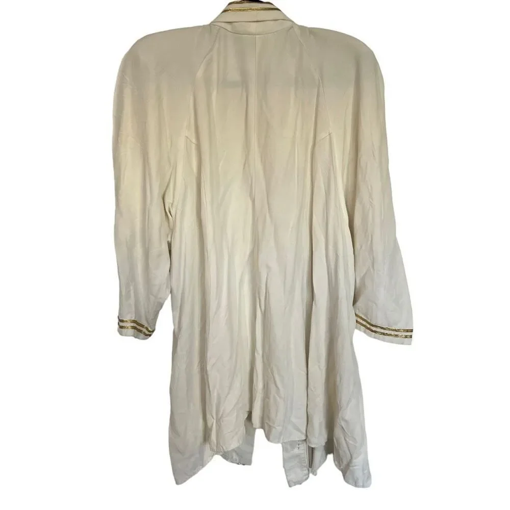 🔥4/$25 Sheena Fashions Women's Cream Open Front Raglan Sleeve Suit Size 24